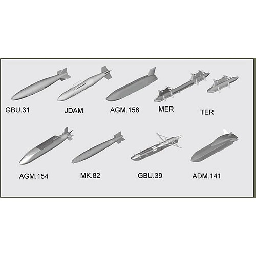 US aircraft weapons - Guided Bombs - 1:32e - Trumpeter