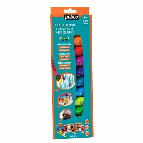 Pebeo Kit découverte peinture acrylique - 12 couleurs - 12 x 20 ml