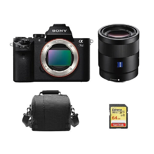 SONY A7 II + SEL 55MM F1.8 ZA + 64GB SD card + camera Bag