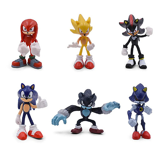 Universal 6 pièces Sonic Hedgehog Figurine Poupée