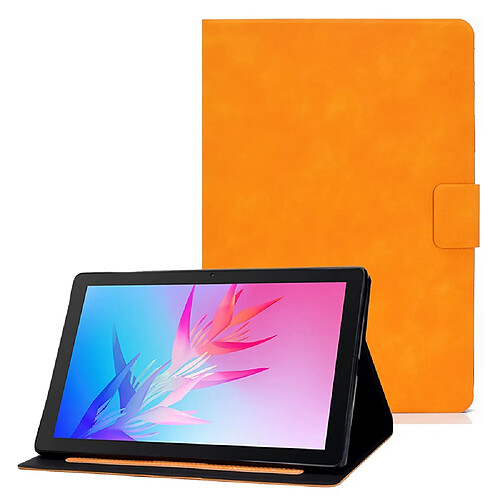 Etui en PU magnétique avec support pour Huawei Enjoy Tablet 2/MatePad T 10 9.7 pouces/T 10S 10.1 pouces/Pad X6 9.7 pouces - orange