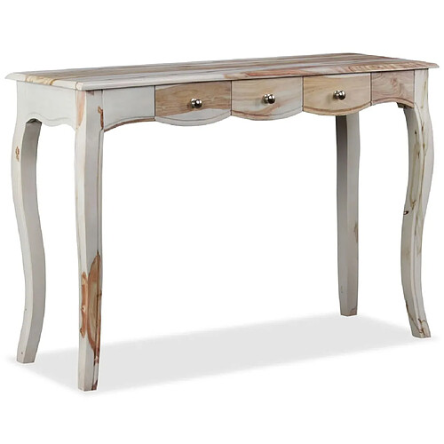 Maison Chic Table console | Meuble d'entrée | Table d'appoint et 3 tiroirs Bois de Sesham massif 110x40x76 cm -GKD85018