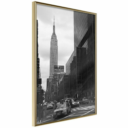 Paris Prix Affiche Murale Encadrée Empire State Building 20 x 30 cm Or