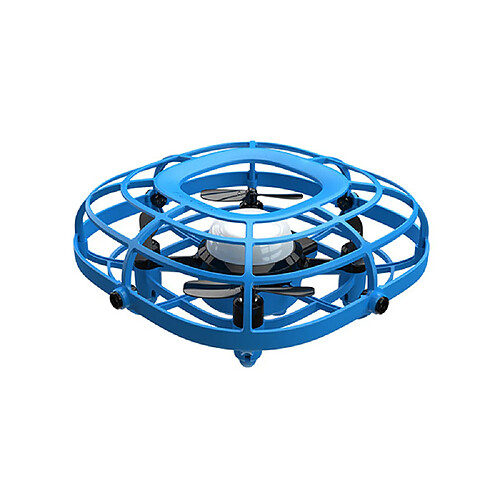 2 en 1 Mini Drone Quad induction Lévitation UFO Mini portable USB Fan Jouets cadeaux Bleu