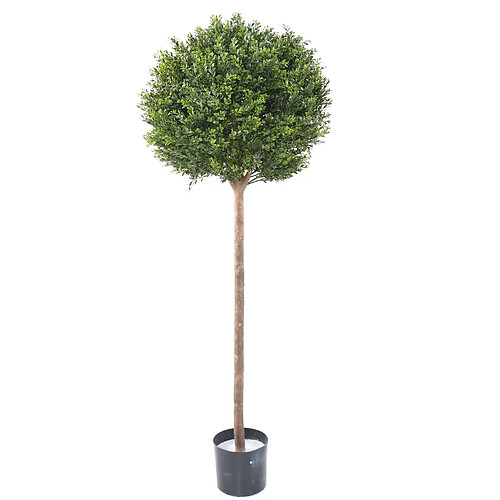 Pegane Plante artificielle haute gamme Spécial extérieur / Buis Artificiel coloris vert - Dim : 140 x 55 x 55 cm