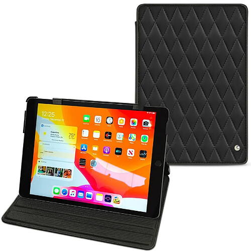 Housse cuir Apple iPad 10.2' - Rabat horizontal - Noir - Couture ( Nappa - Black ) - NOREVE