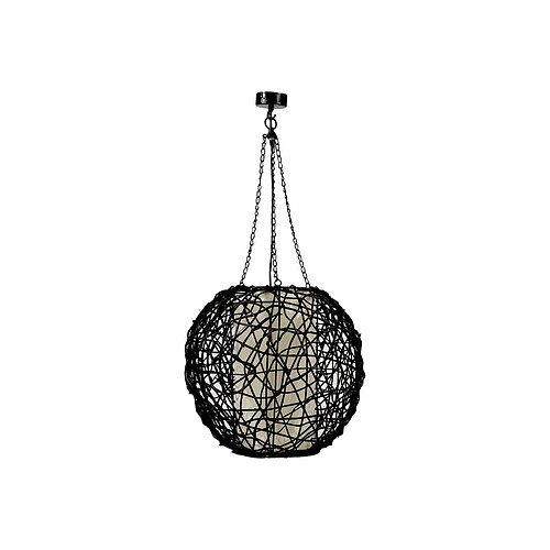 Aubry Gaspard Lampe boule rotin.