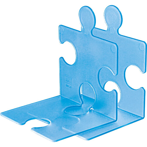 HAN Serre-livres PUZZLE, set de 2, bleu translucide ()