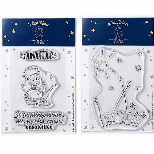 Youdoit 4 Tampons transparents Le Petit Prince Renard et Paysage