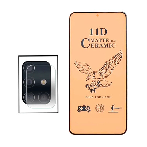 PHONECARE KIT Film de Verre Trempé CeramicGlass Full Cover + Film Caméra pour Samsung Galaxy A51