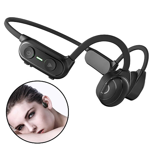 Conduction osseuse Casque Bluetooth Sans Fil HiFi Stéréo avec Mic pour la Course de Conduite à Vélo Étanche Ouvert Oreille Sport Casques pour Android