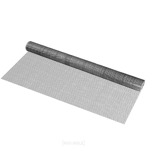 Grillage métallique en acier galvanisé 100 cm x 5 m gris argenté 1 rouleau [pro.tec]