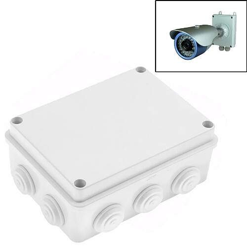 Wewoo Boîtier d'alimentation étanche en plastique blanc de caméras de surveillance de sécurité, taille: 15cm x 11cm x 7cm