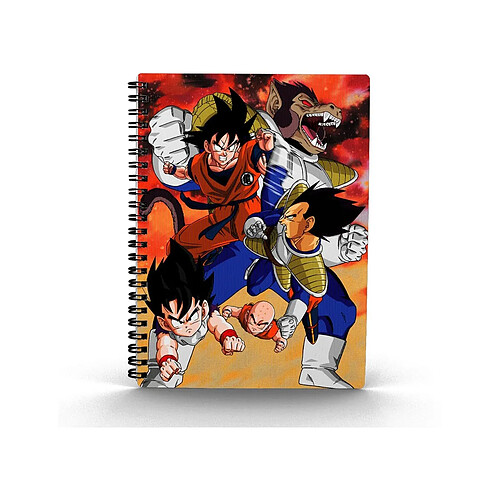 SD Toys Dragon Ball - Cahier effet 3D Goku vs Vegeta