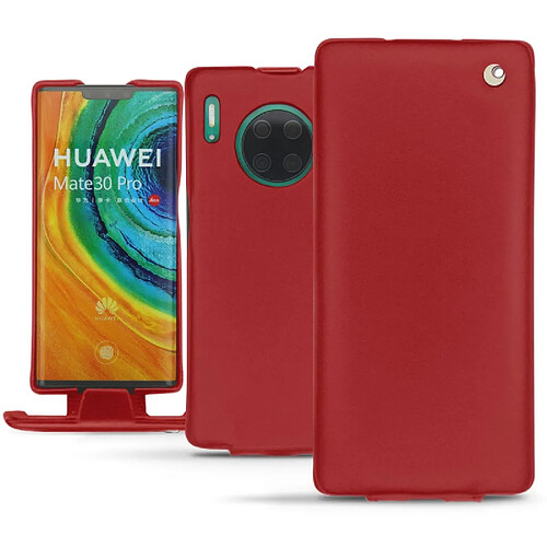 Housse cuir Huawei Mate 30 Pro - Rabat vertical - Rouge ( Nappa - Pantone #d50032 ) - NOREVE