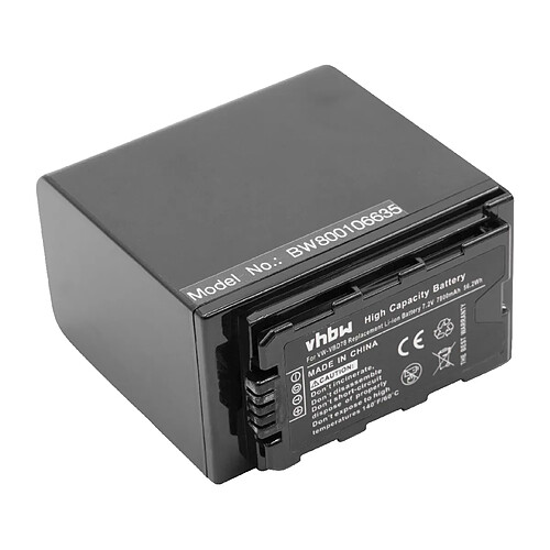 Batterie 7800mAh (7.4V) vhbw pour caméscope Panasonic AJ-PX298MC, HC-MDH2, HDC-MDH2GK, remplace VW-VBD78.