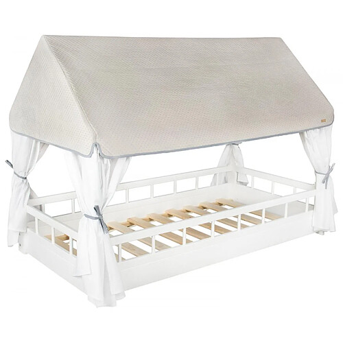 Velinda Lit scandinave cabane avec barrières 160x80cm