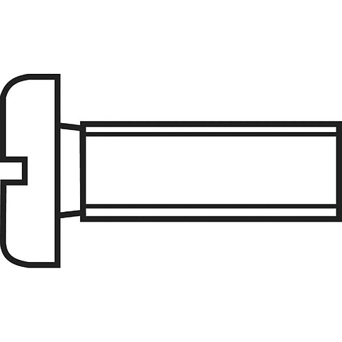 Vis cylindrique TOOLCRAFT 888014 20 pc(s) M1.4 6 mm tête cylindrique plat acier DIN 84