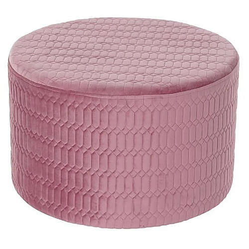 Pegane Repose-pieds en MDF coloris rose - Longueur 55 x Profondeur 55 x Hauteur 35 cm