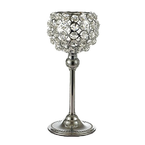 Bougeoirs En Cristal Chandeliers Pour La Décoration De Table De Mariage Cadeau 25cm Or