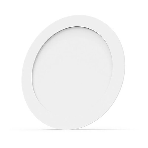 Inspired Downlight encastré rond 8 pouces 18W blanc naturel 4000K, 1500lm, cadre blanc, Inc. Driver