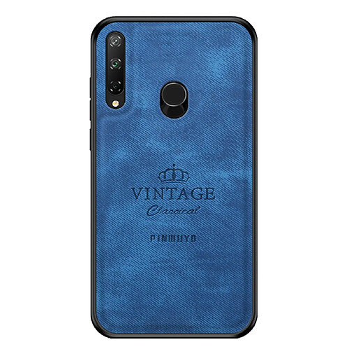 Coque en TPU + PU anti-chute, bleu pour votre Huawei P40 lite E/Y7p/Honor 9C