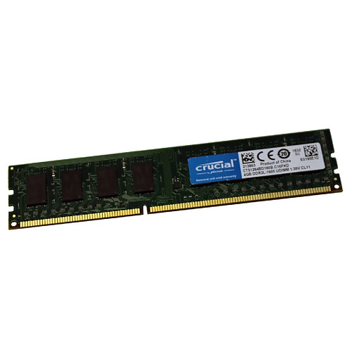 4Go RAM Crucial CT51264BD160B.C16FKD DDR3 PC3L-12800U 240-PIN 1600Mhz 1.35v CL11 · Occasion