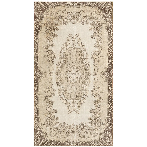 Vidal Tapis de laine 206x112 brun Ultra Vintage