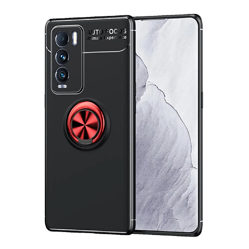 Coque en TPU antichoc avec béquille à anneau pour voiture noir/rouge pour votre Realme GT Explorer Master