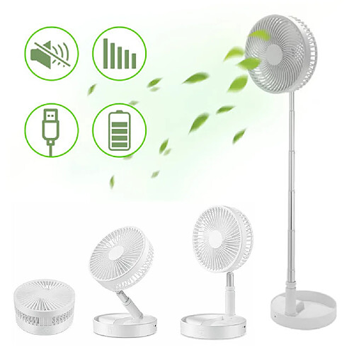 Ventilateur Pliant Sans Fil Refroidissant Un Ventilateur Rechargeable Portable Sans Fil