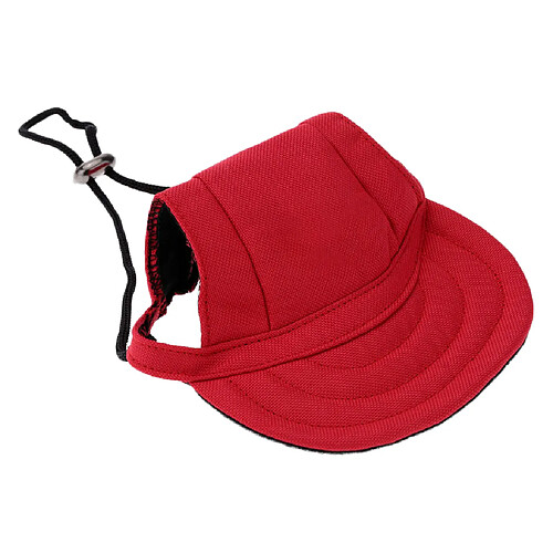 Petit Chien Chat Chaton Casquette De Baseball Sangle Pour Le Cou Chapeau Capeline S Rouge