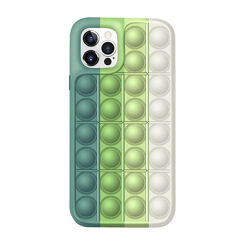 Universal Push Pop Bubble Green Silicone Case pour iPhone 12