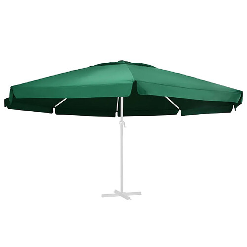 vidaXL Tissu de remplacement pour parasol d'extérieur Vert 600 cm