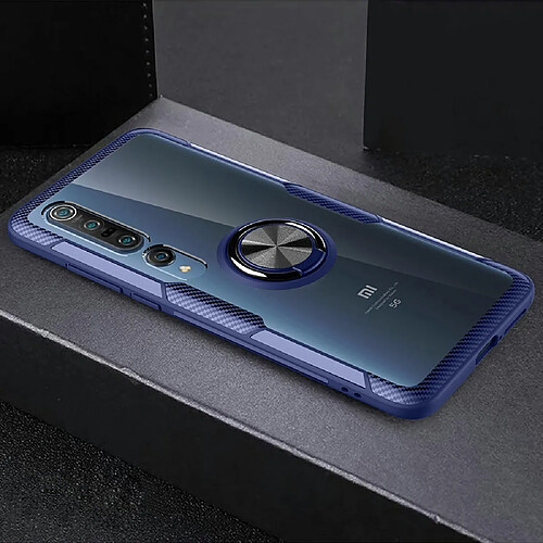 Coque en TPU avec béquille noir/bleu pour Xiaomi Mi 10/Mi 10 Pro