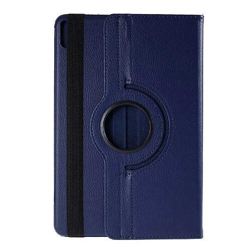 Etui en PU litchi avec support rotatif à 360° bleu foncé pour votre Huawei MatePad Pro 10.8 pouces