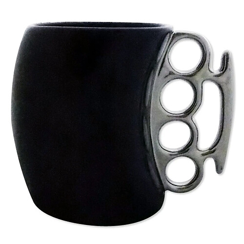 Totalcadeau Mug anse poing américain Tasse noir