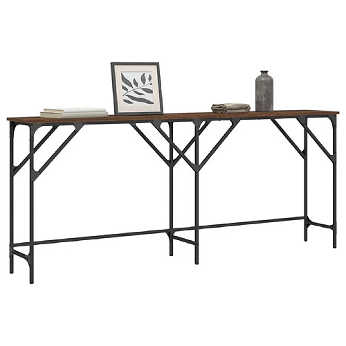 vidaXL Table console chêne marron 180x29x75 cm bois d'ingénierie