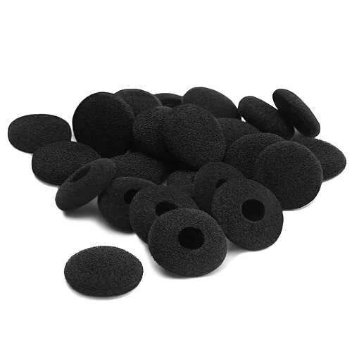 OKULI 24 x Remplacement Noir Mousse Coussinets d'oreille pour Casque & Écouteurs - 15-18mm