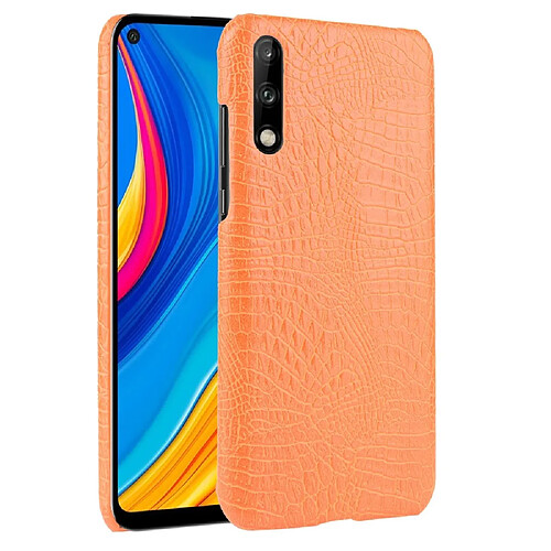 Wewoo Coque Rigide Pour Huawei Enjoy 10s Antichoc Crocodile Texture PC + PU Case Orange