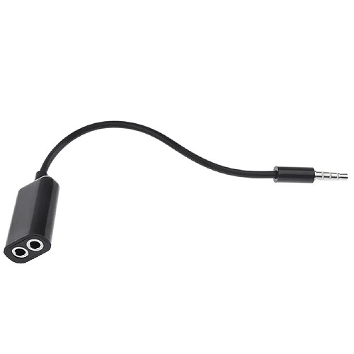 Adaptateur répartiteur audio femelle 3,5 mm mâle à 2 ports 3,5 mm pour écouteur noir