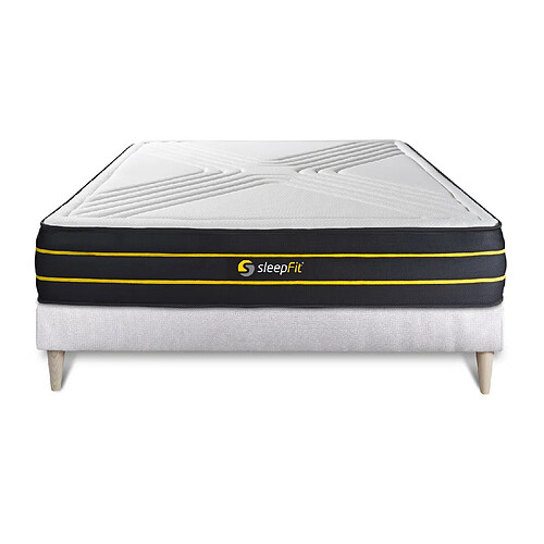 Sleepfit Ensemble 140x200 matelas ULTRA + sommier kit blanc