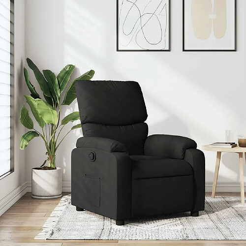 Maison Chic Fauteuil inclinable,Fauteuil luxe de relaxation Noir Tissu -MN63634