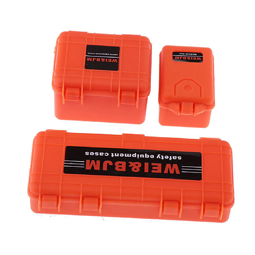 1 Set RC Car Bagage Case Coffre 1:10 RC Camion Corps Décoration Pièces Orange