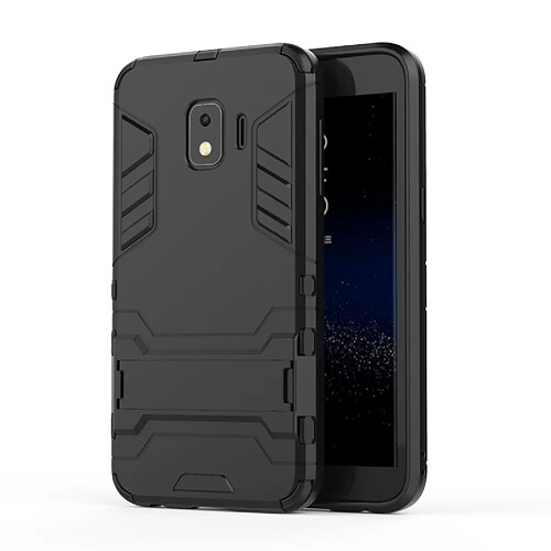 Wewoo Coque antichoc PC + TPU pour Galaxy J2 Core, avec support (Noir)