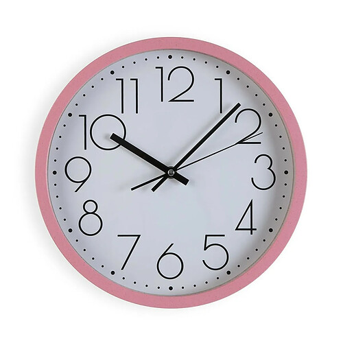 Horloge Murale Versa Rose Bois 4,2 x 30 x 30 cm