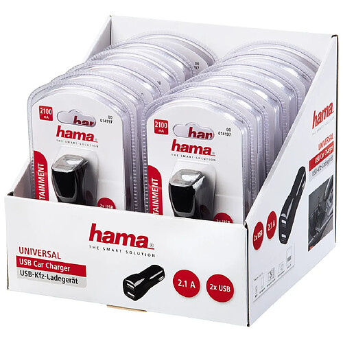 HAMA Chargeur USB de voiture "Universal", 2,1 A, vendu à l'unité