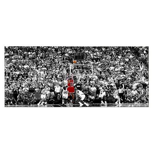 EPIKASA Impression sur Toile Basketball, Noir, Polyester, 100x3x70 cm