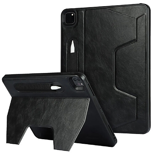 Coque en TPU + PU absorption magnétique avec béquille noir pour votre iPad Pro 12.9-pouces (2021)