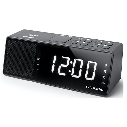 Radio-réveil double alarme noir - m172bt - MUSE