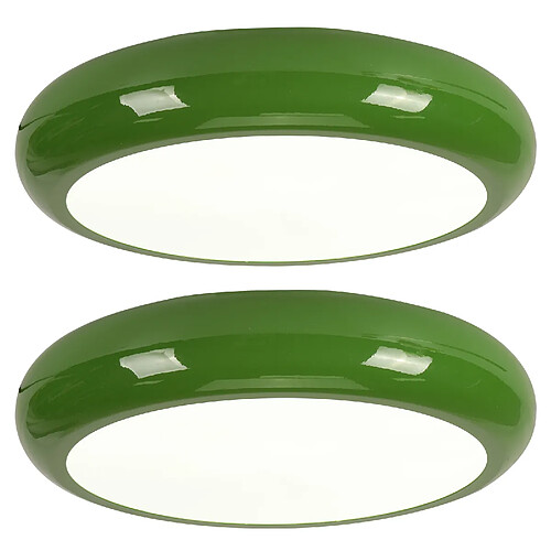 Stoex 2X Plafonnier Moderne F30CM Plafonnier Intérieur De Chambre À Coucher Plafonnier Led Plafonnier Rond Rétro 3000K Pour Couloir Cuisine Salon, Vert